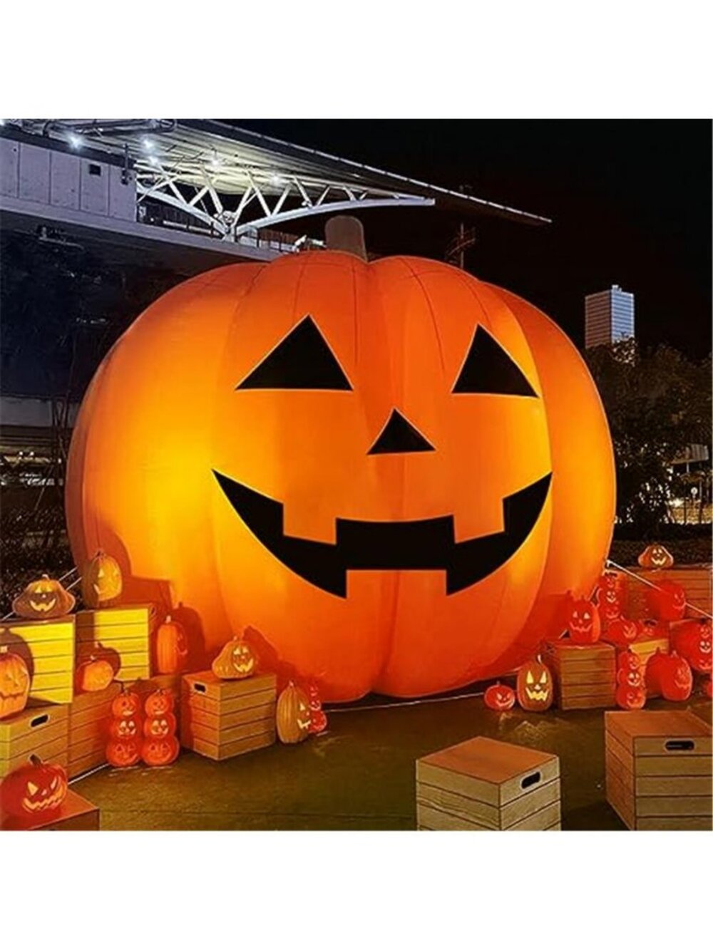 Giant 15Ft Halloween Inflatables Pumpkin Decorations, Blow Up Yard Decorations
